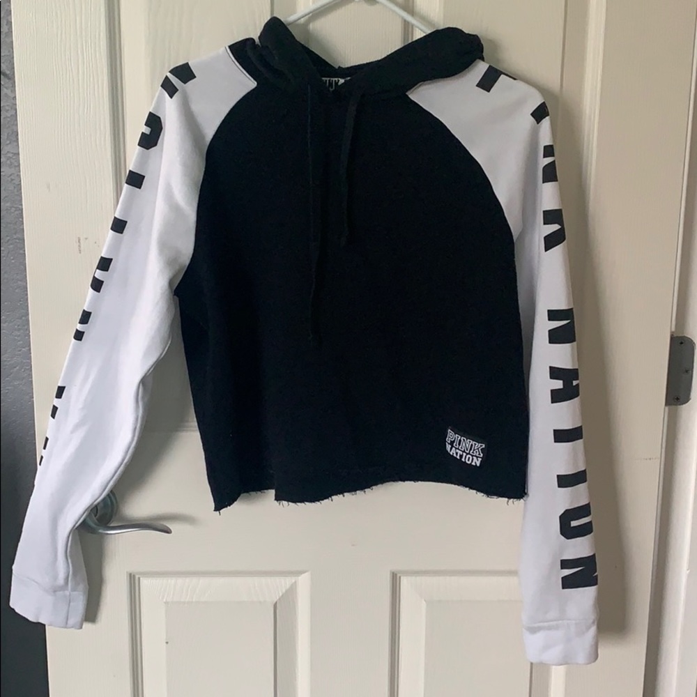 PINK NATION Crop Hoodie